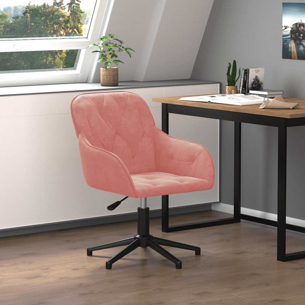 Chaise pivotante de bureau Rose Velours - XIOS