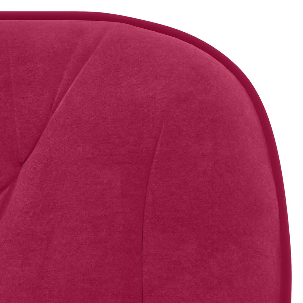 Chaise pivotante de bureau Rouge bordeaux Velours - XIOS