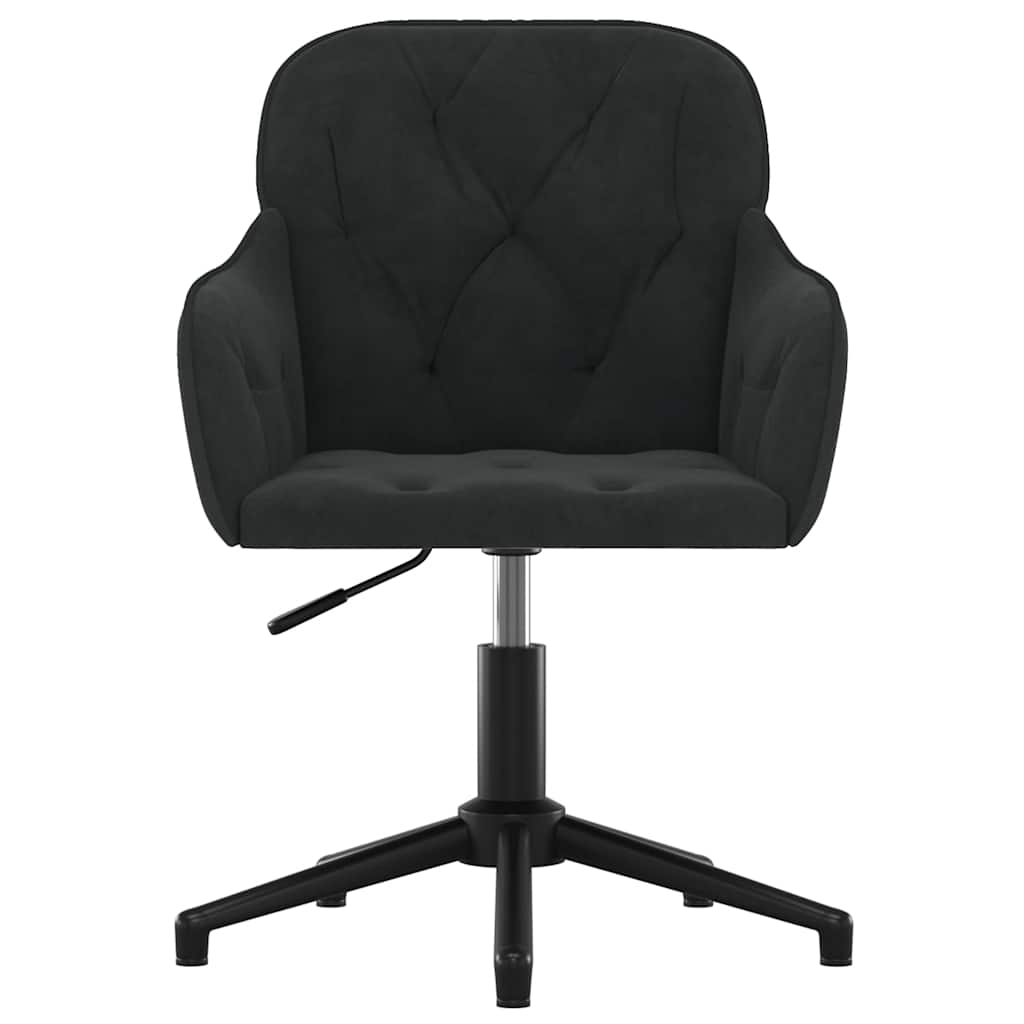 Chaise pivotante de bureau Noir Velours - XIOS