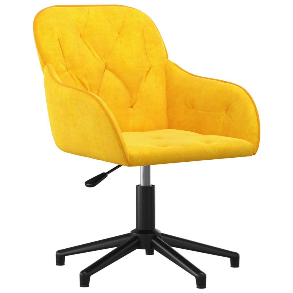Chaise pivotante de bureau Jaune Velours - XIOS
