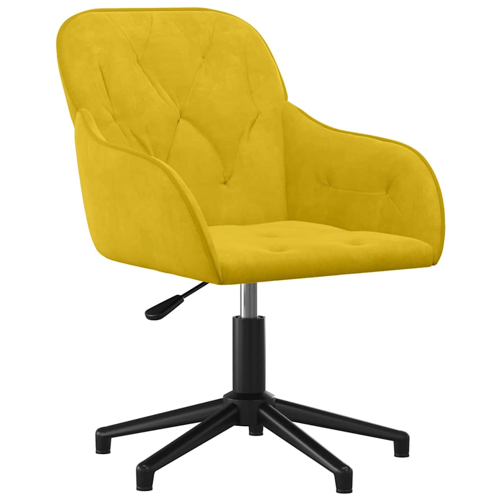 Chaise pivotante de bureau Jaune Velours - XIOS