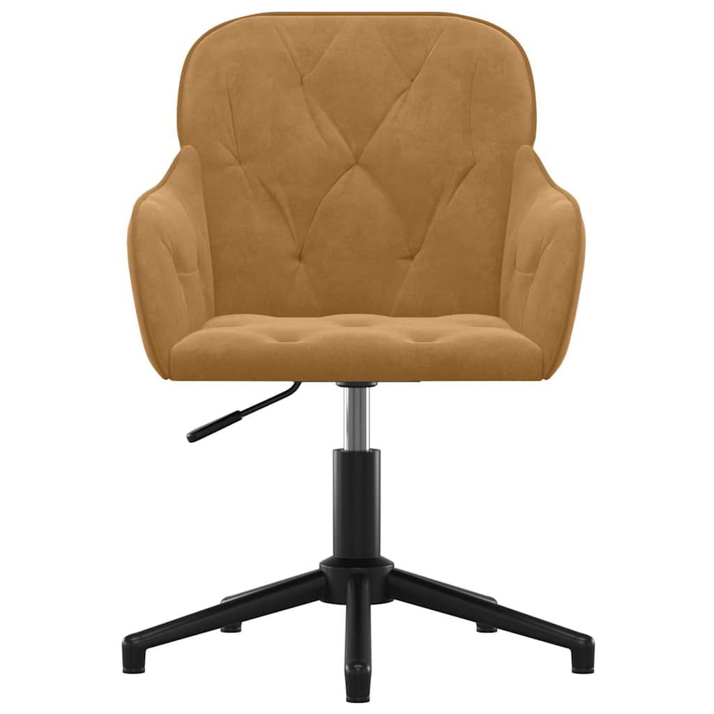 Chaise pivotante de bureau Marron Velours - XIOS