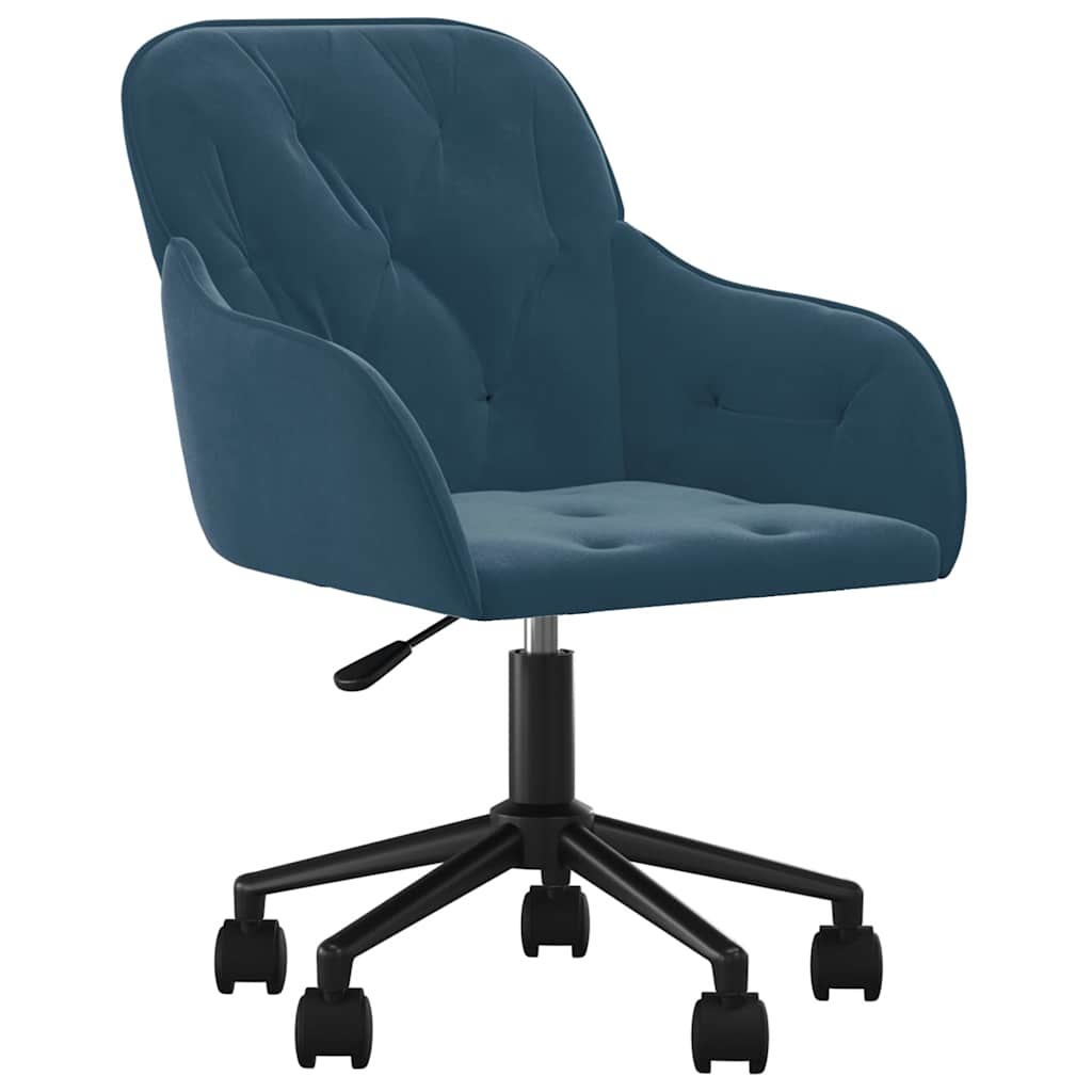 Chaise pivotante de bureau Bleu Velours - XIOS