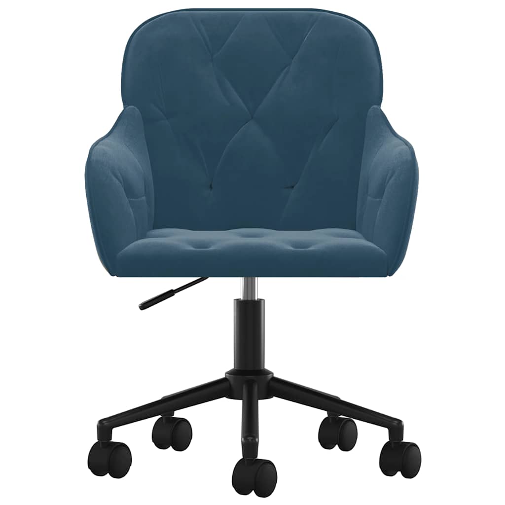 Chaise pivotante de bureau Bleu Velours - XIOS