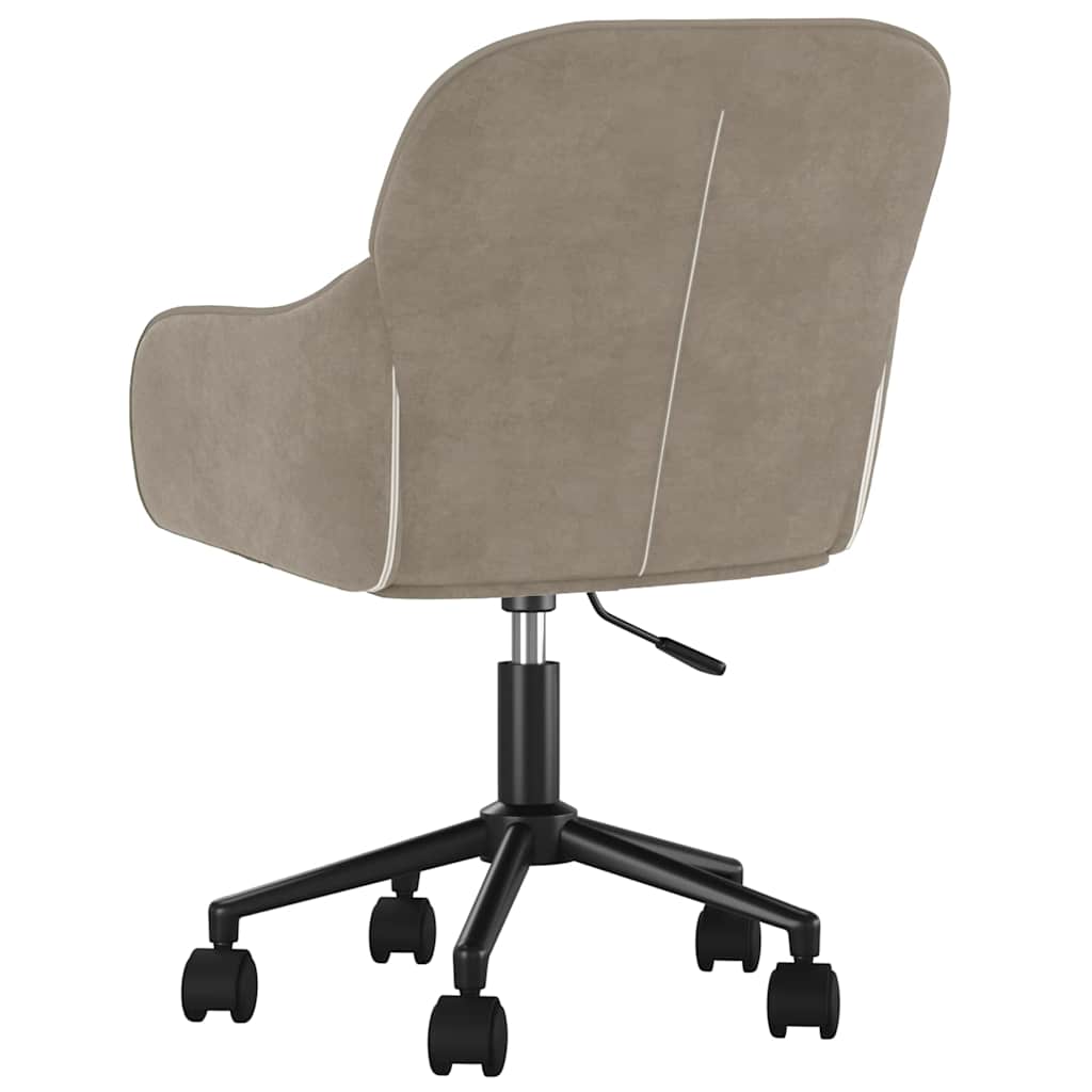 Chaise pivotante de bureau Gris clair Velours - XIOS