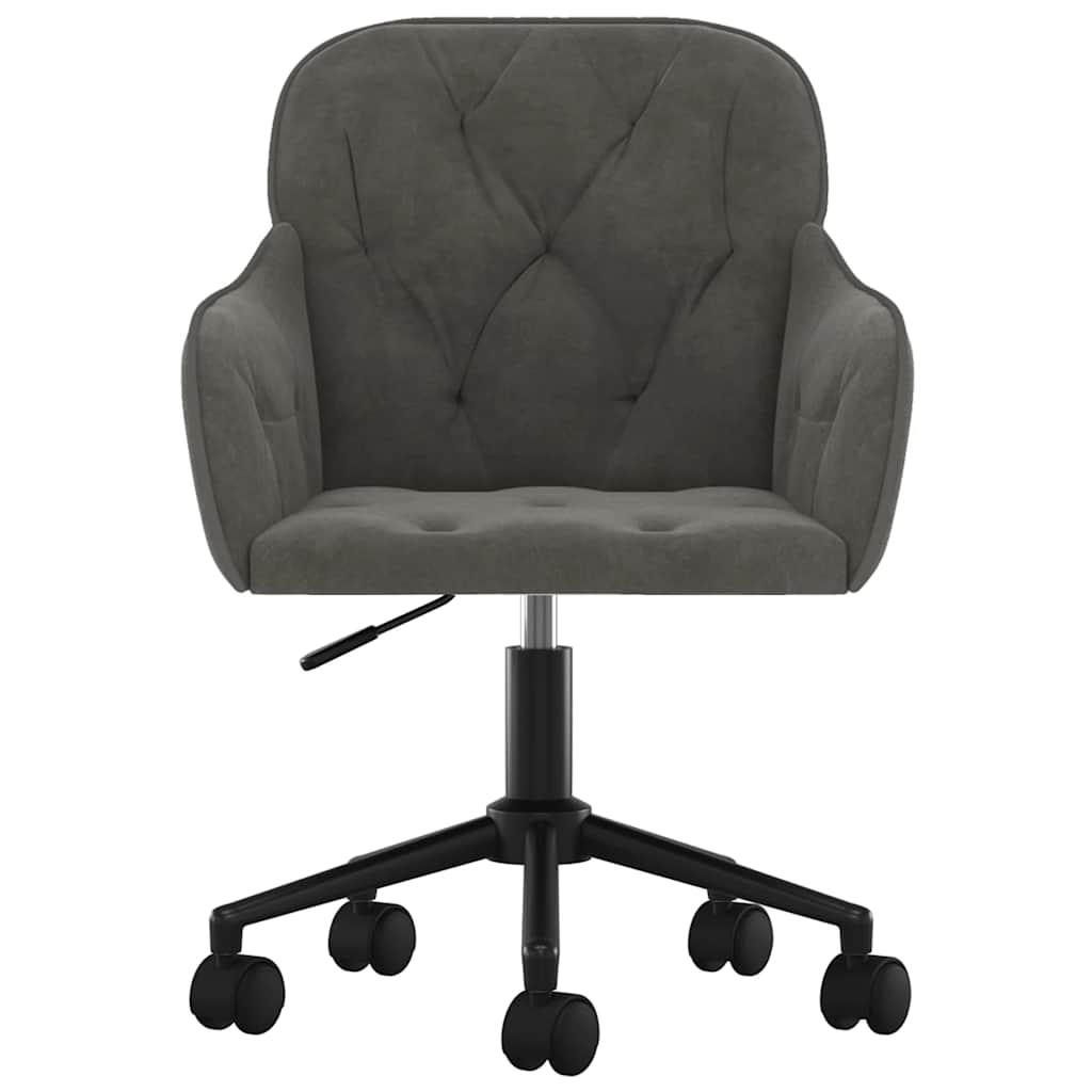 Chaise pivotante de bureau Gris foncé Velours - XIOS