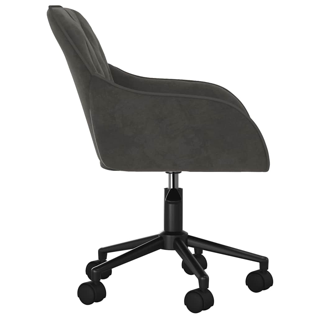 Chaise pivotante de bureau Gris foncé Velours - XIOS