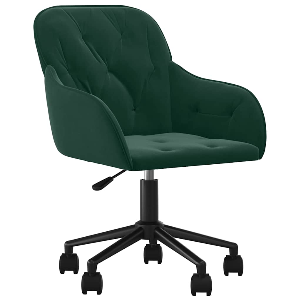 Chaise pivotante de bureau Vert foncé Velours - XIOS