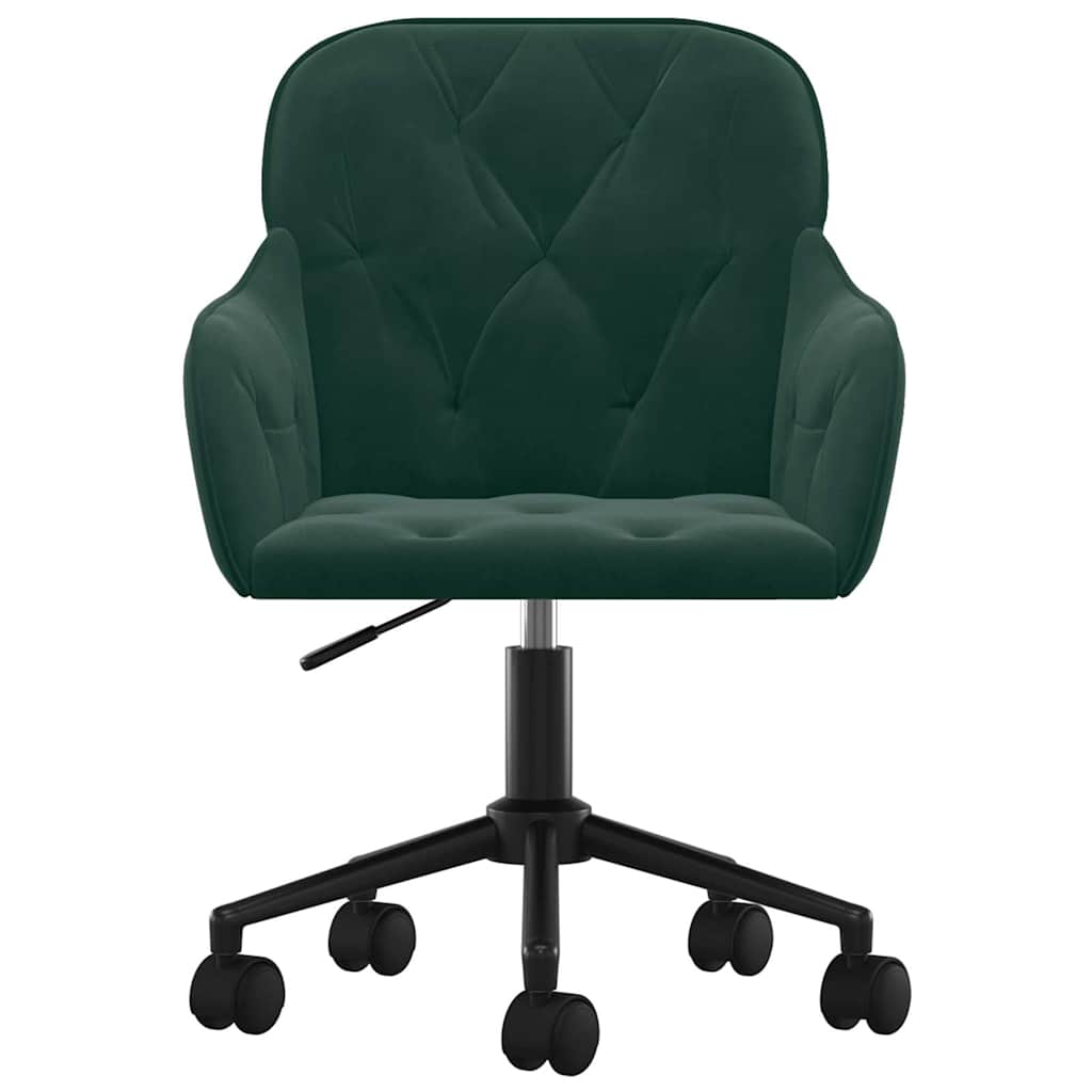 Chaise pivotante de bureau Vert foncé Velours - XIOS