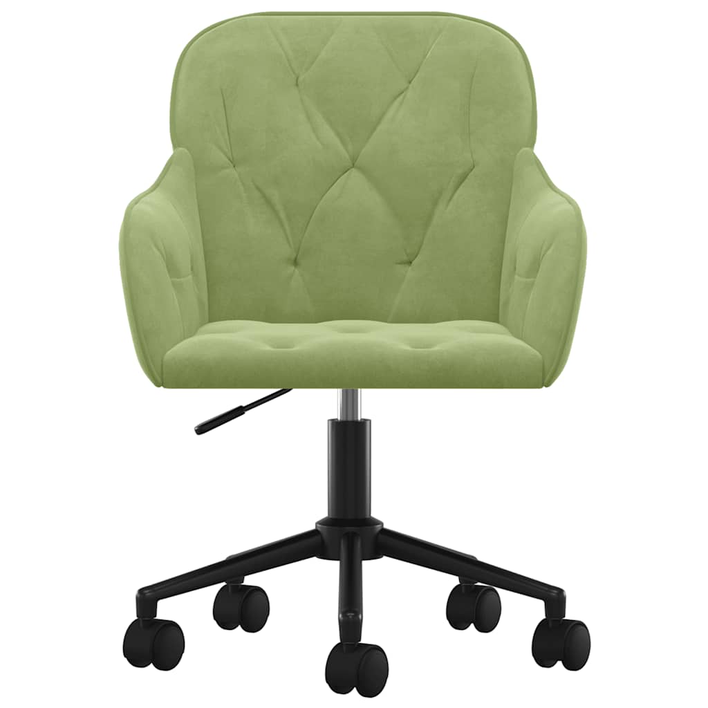 Chaise pivotante de bureau Vert clair Velours - XIOS
