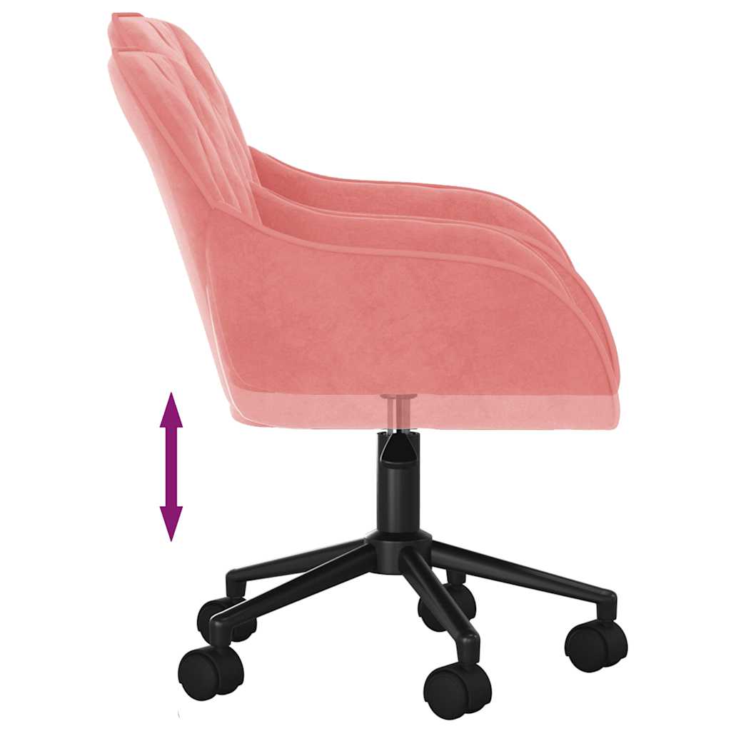 Chaise pivotante de bureau Rose Velours - XIOS