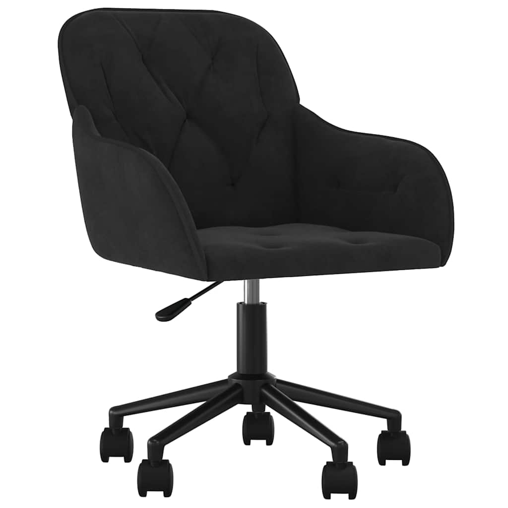 Chaise pivotante de bureau Noir Velours - XIOS