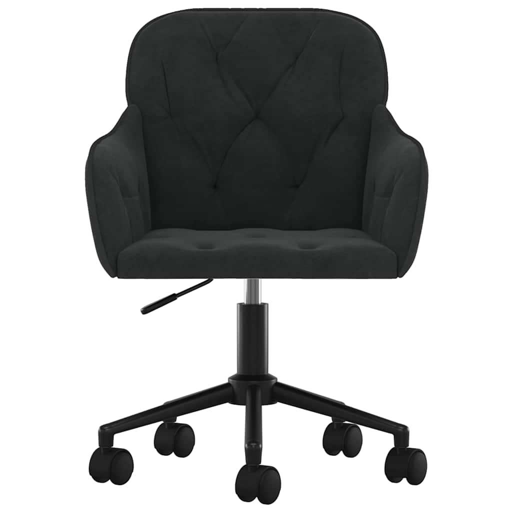 Chaise pivotante de bureau Noir Velours - XIOS