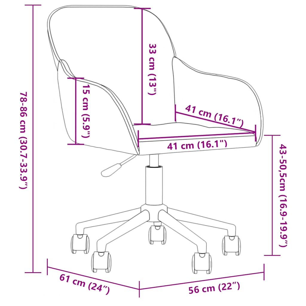 Chaise pivotante de bureau Jaune Velours - XIOS