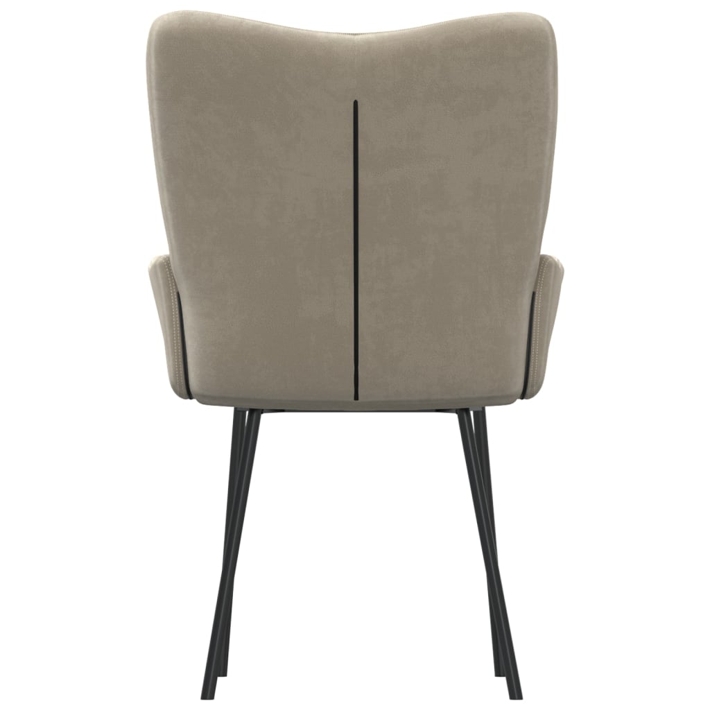 Chaises à manger lot de 2 Gris clair Velours - XIOS