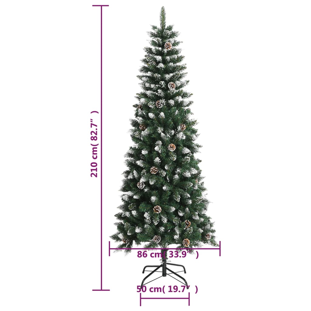 Sapin de Noël artificiel avec support Vert 210 cm PVC - XIOS