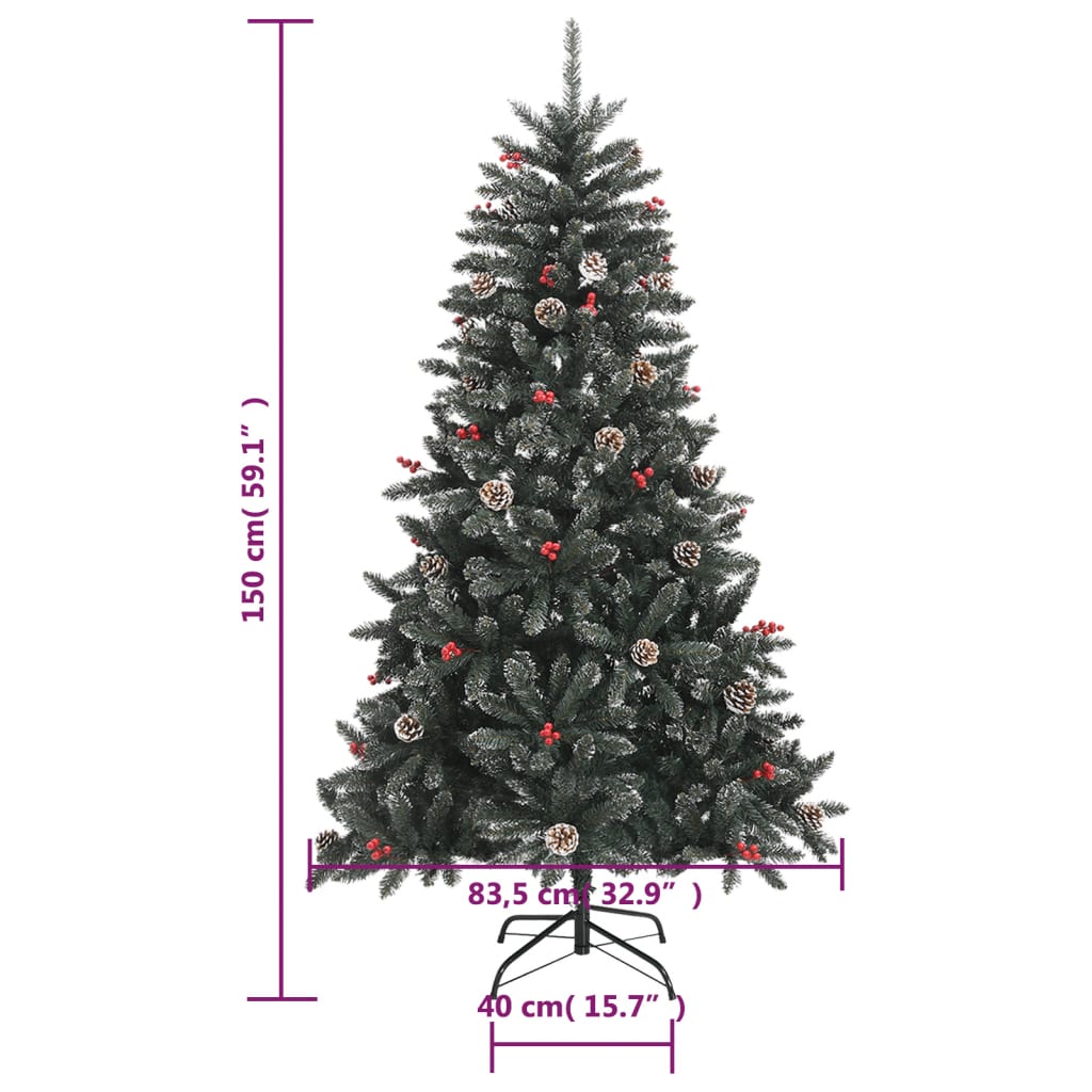 Sapin de Noël artificiel avec support Vert 150 cm PVC - XIOS
