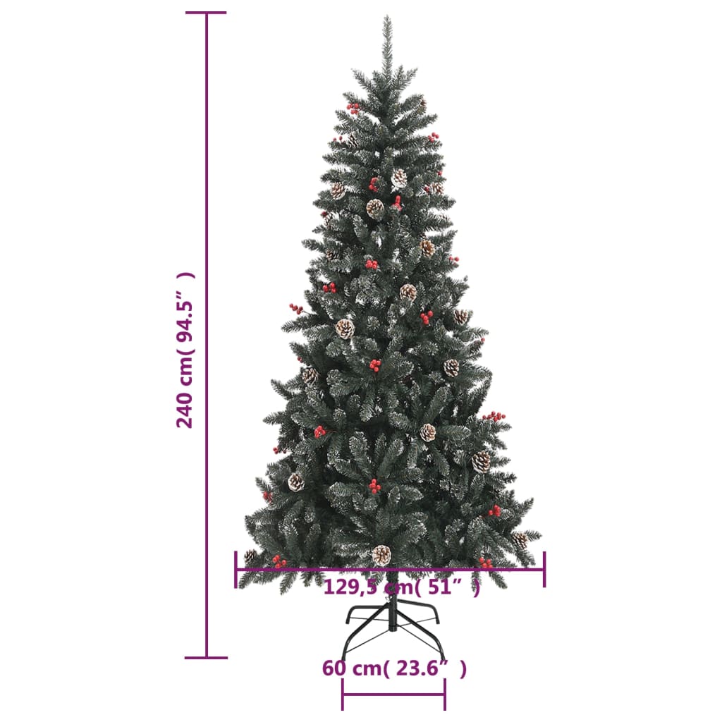 Sapin de Noël artificiel avec support Vert 240 cm PVC - XIOS