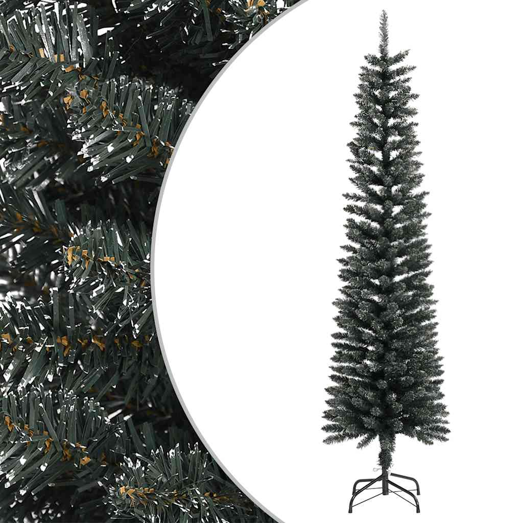 Sapin de Noël artificiel mince avec support Vert 180 cm PVC - XIOS