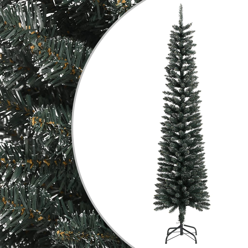 Sapin de Noël artificiel mince avec support Vert 240 cm PVC - XIOS
