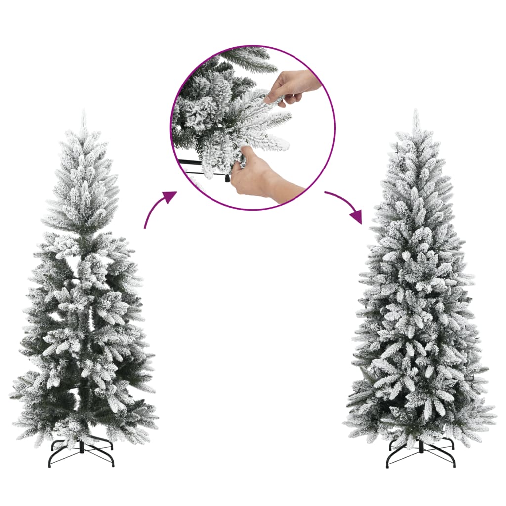 Sapin de Noël artificiel avec neige floquée 120 cm PVC et PE - XIOS