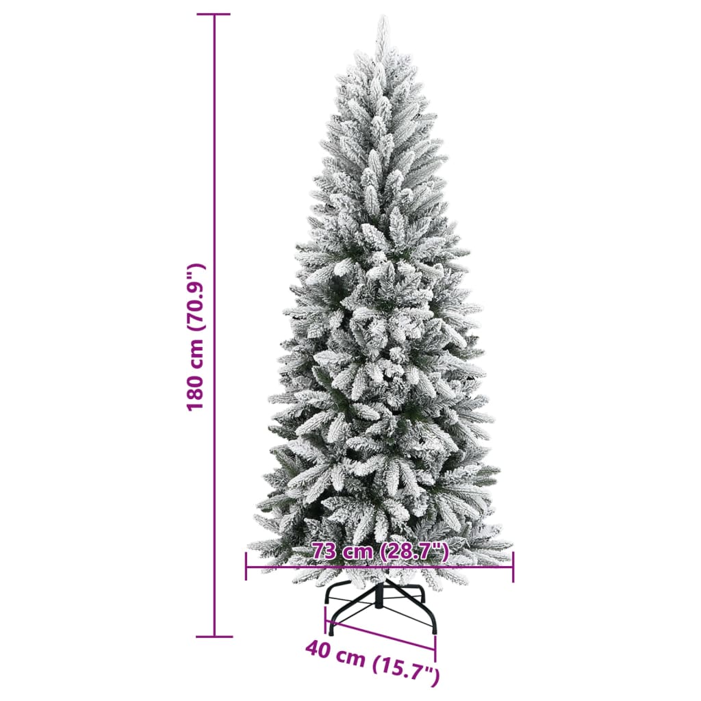 Sapin de Noël artificiel avec neige floquée 180 cm PVC et PE - XIOS