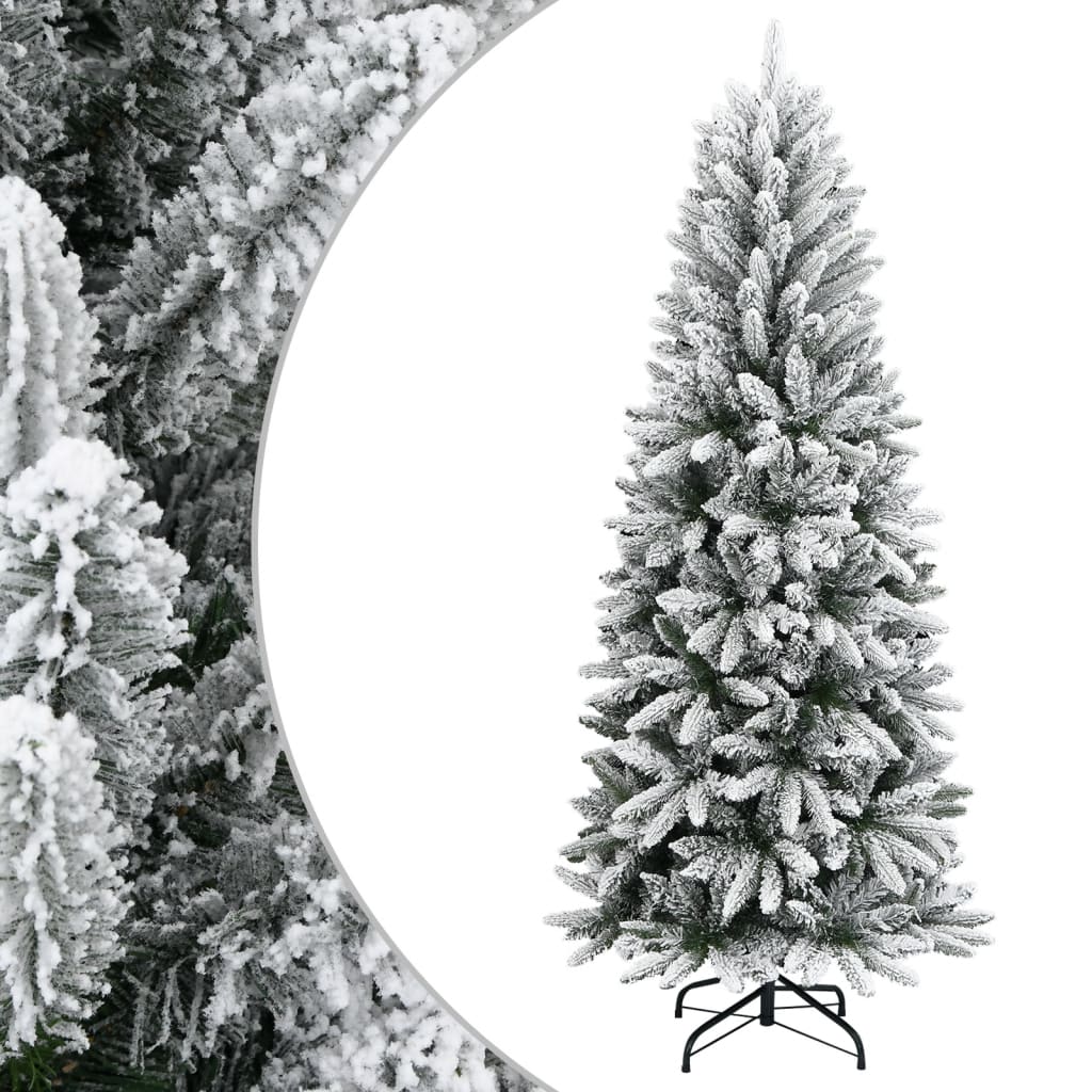 Sapin de Noël artificiel avec neige floquée 210 cm PVC et PE - XIOS