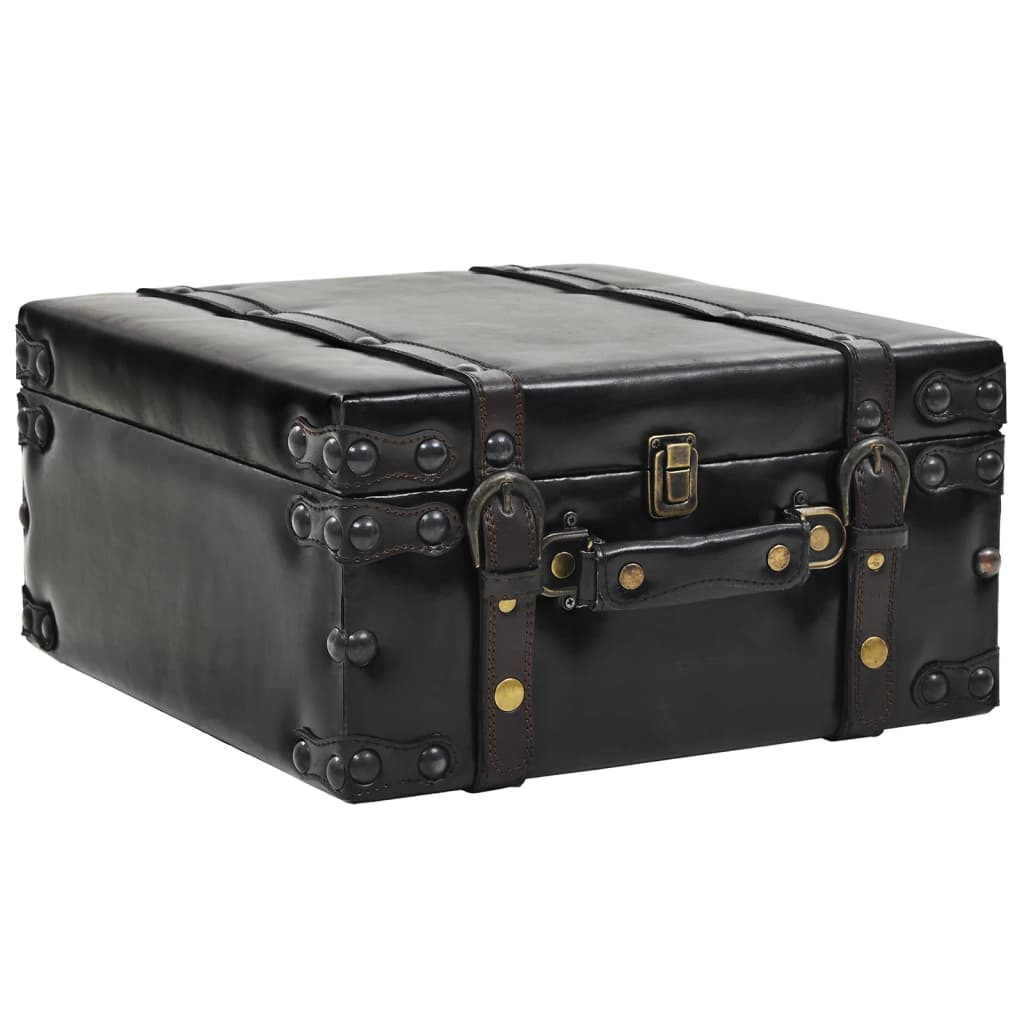Banc de rangement 110 cm noir similicuir - XIOS