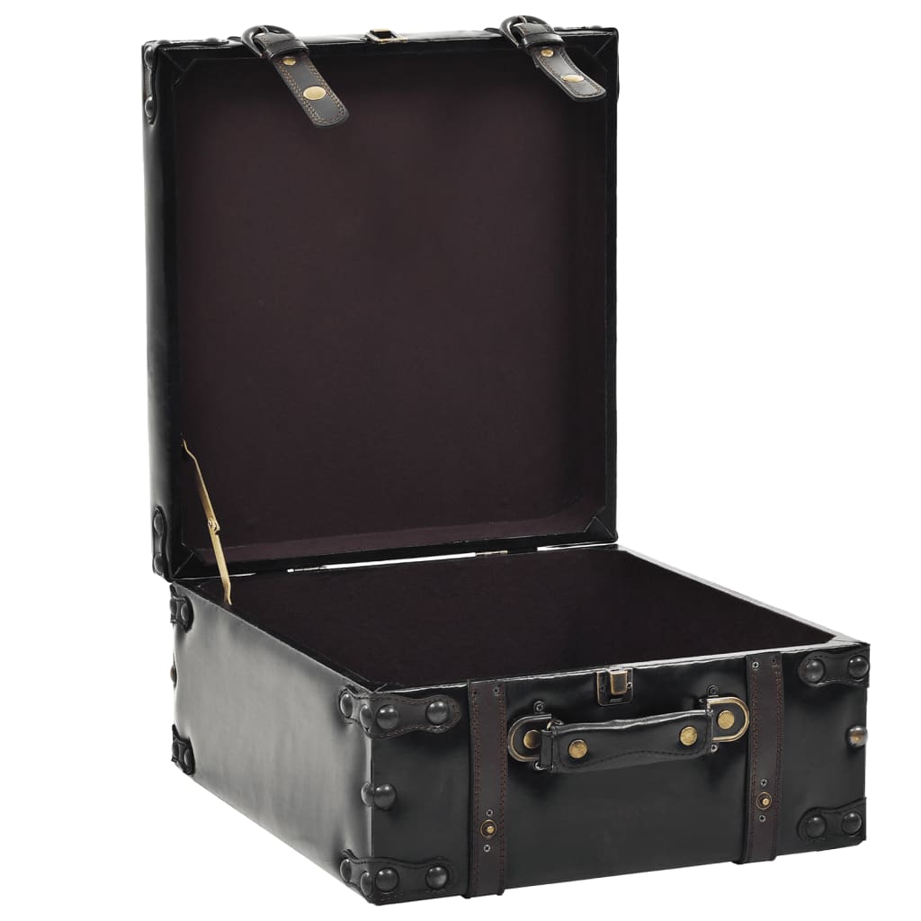 Banc de rangement 110 cm noir similicuir - XIOS