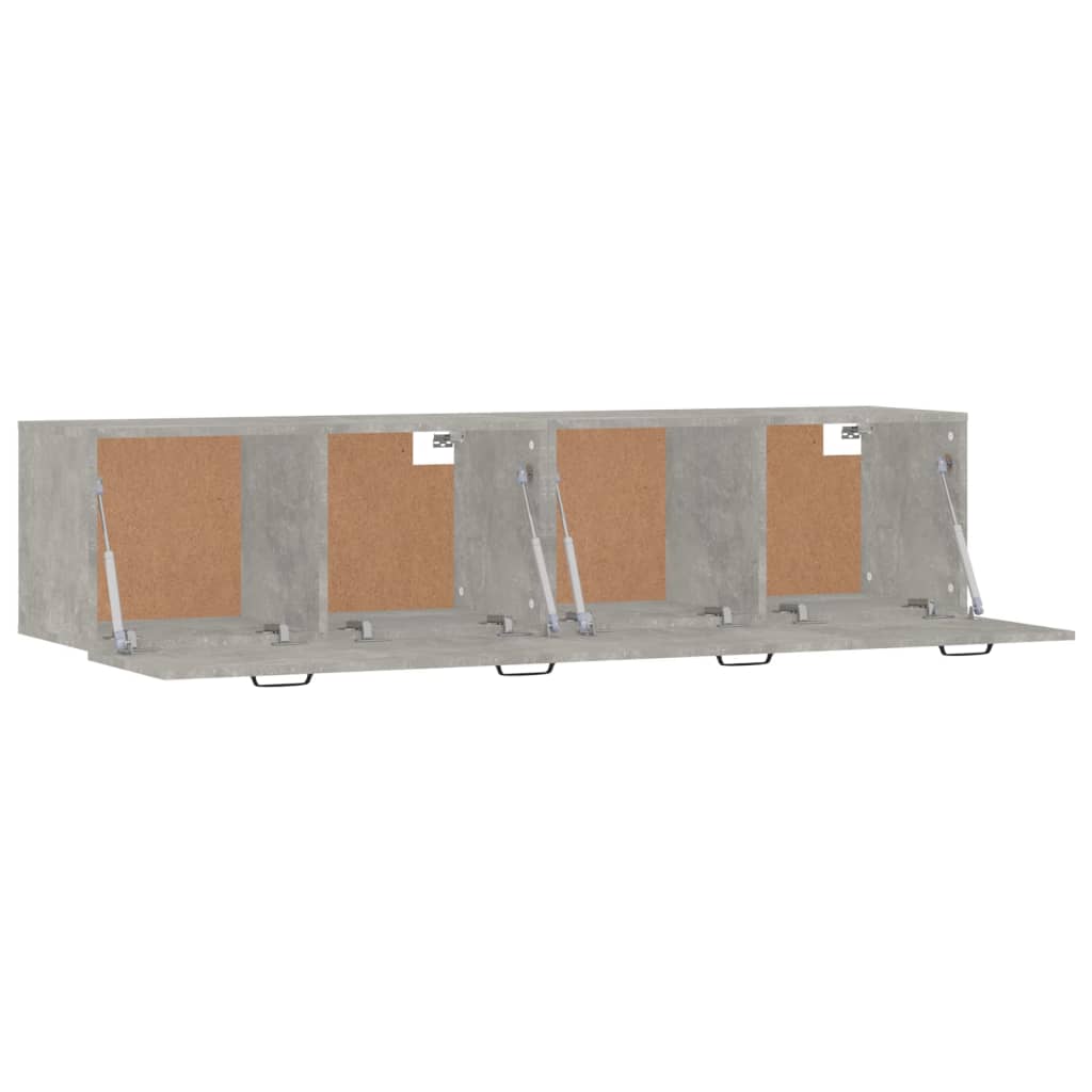 Armoires murales 2pcs Gris béton 60x36,5x35cm Bois d'ingénierie