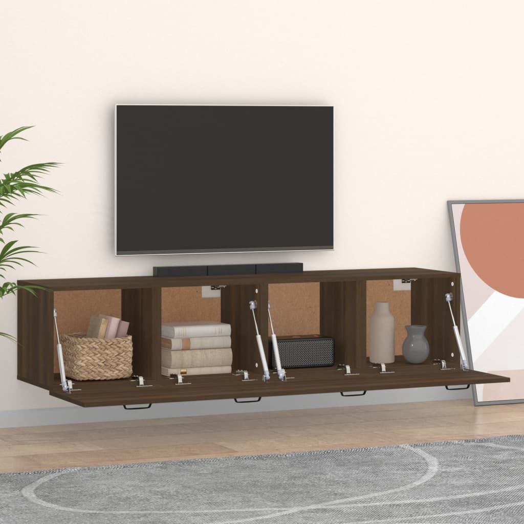 Armoires murales 2pcs Chêne brun 60x36,5x35cm Bois d'ingénierie - XIOS