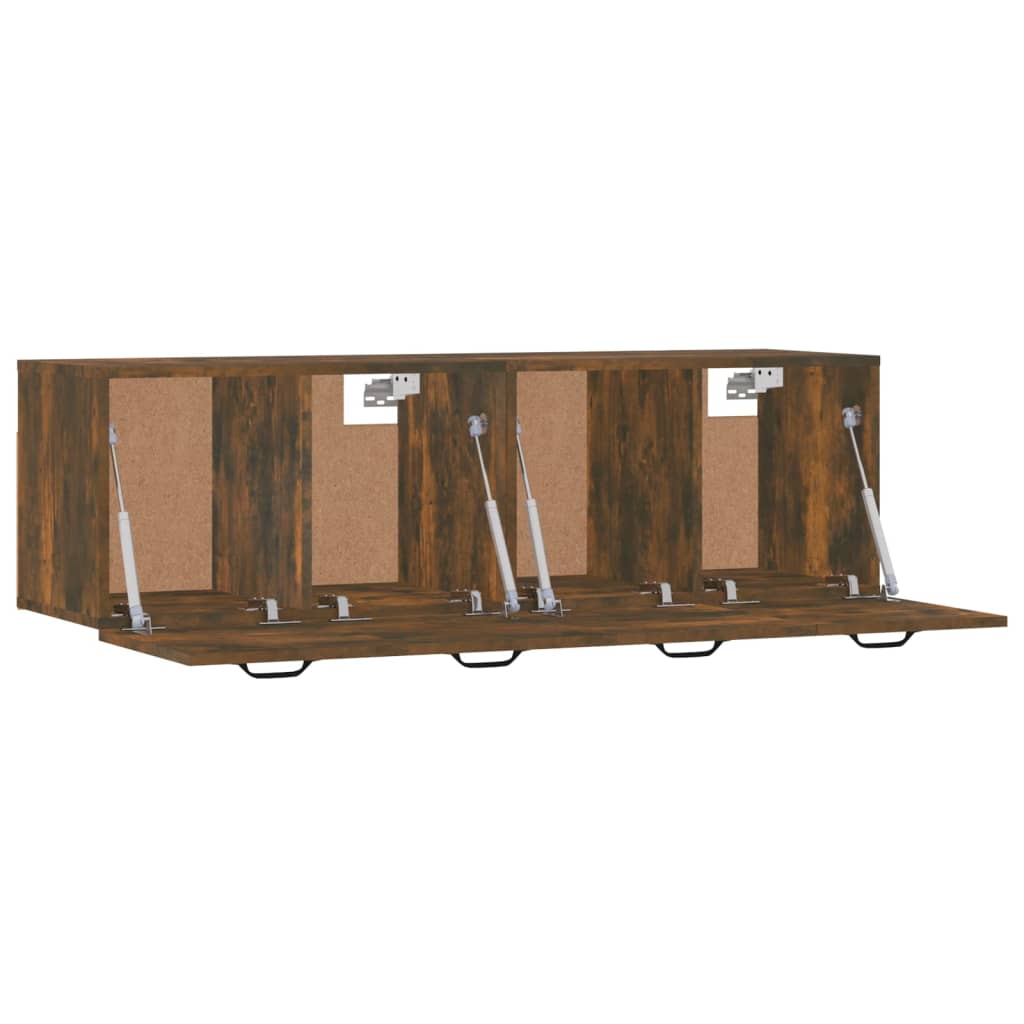 Armoires murales 2pcs Chêne fumé 80x35x36,5cm Bois d'ingénierie - XIOS