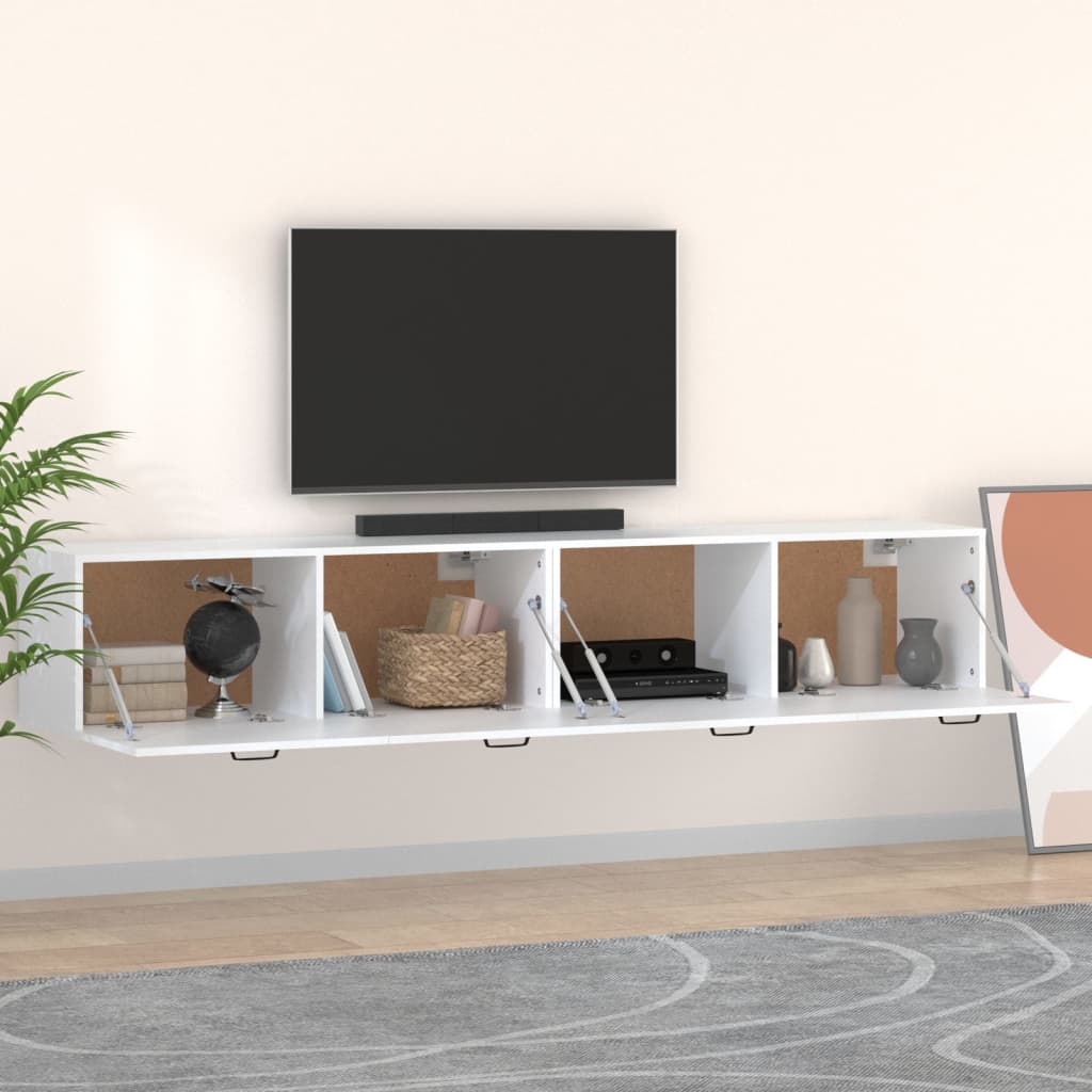 Armoires murales 2 pcs Blanc 100x36,5x35 cm Bois d'ingénierie - XIOS