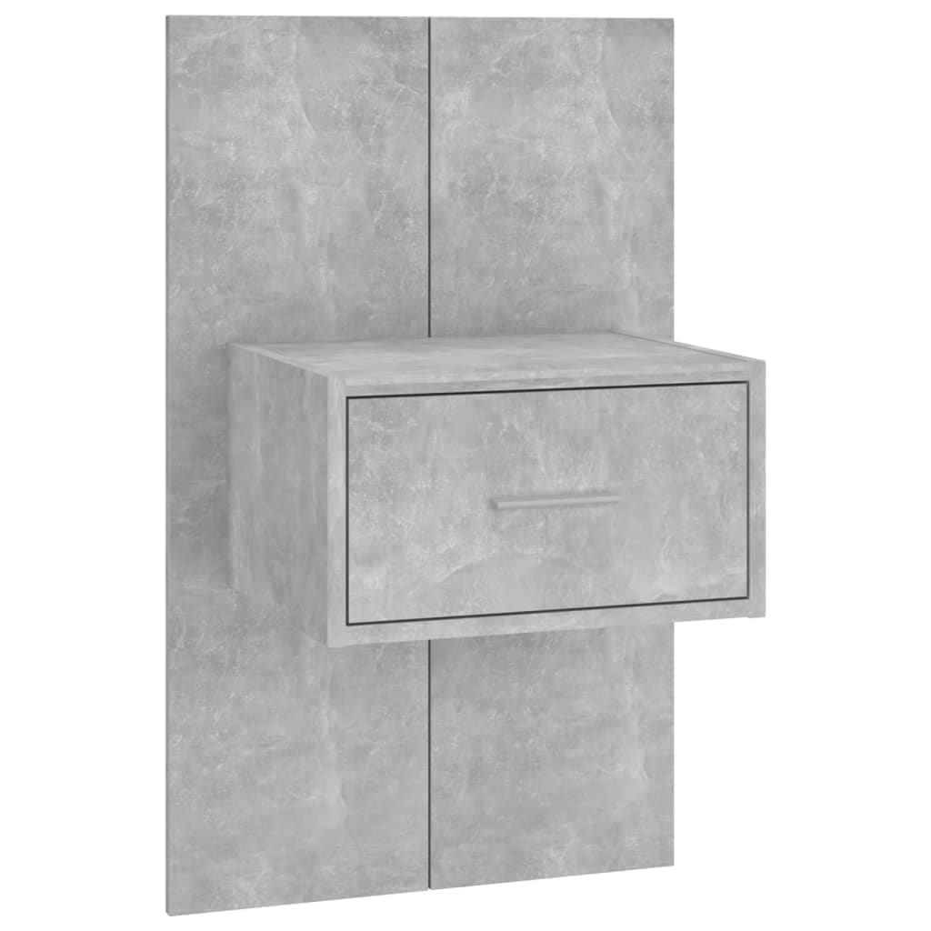 Tête de lit avec armoires Gris béton Bois d'ingénierie - XIOS