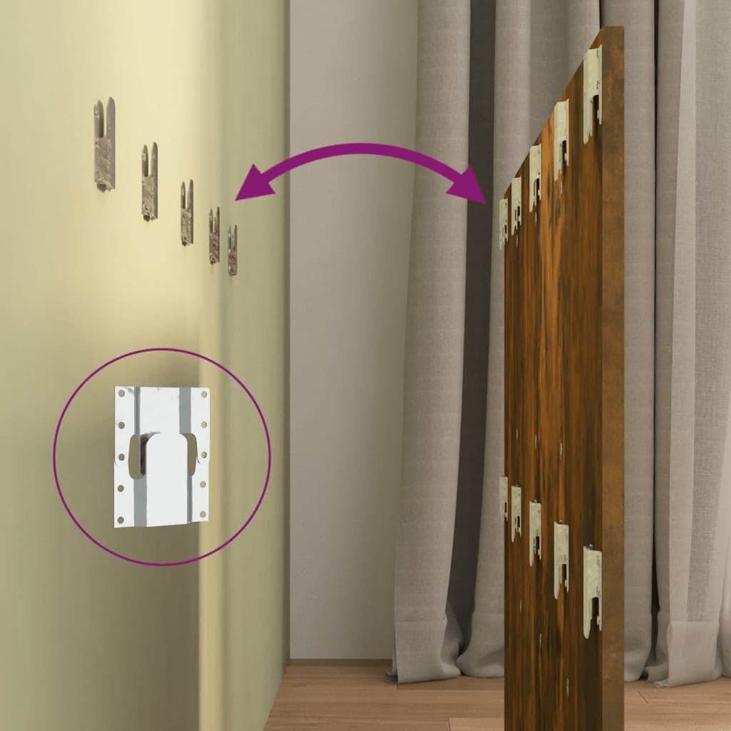 Tête de lit avec armoires Chêne fumé Bois d'ingénierie - XIOS