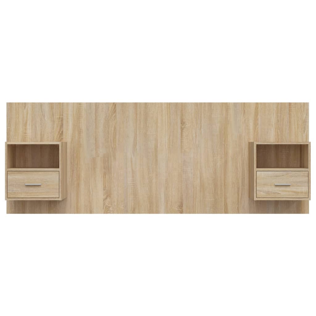 Tête de lit avec armoires Chêne sonoma Bois d'ingénierie - XIOS