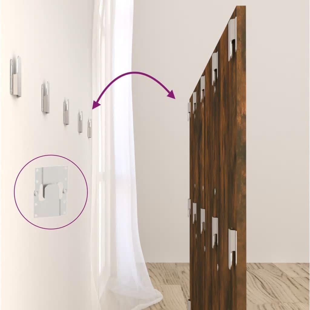 Tête de lit avec armoires Chêne fumé Bois d'ingénierie - XIOS