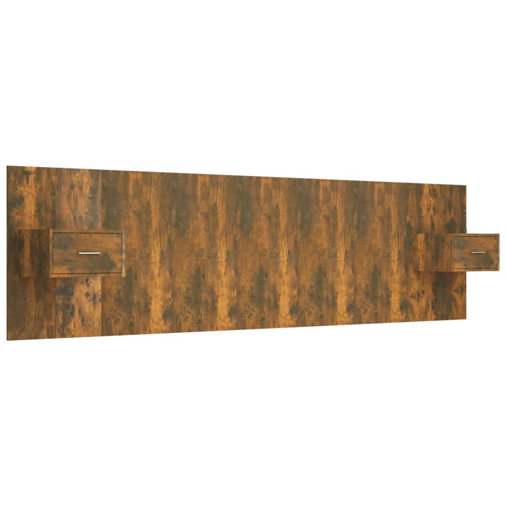 Tête de lit avec armoires Chêne fumé Bois d'ingénierie - XIOS