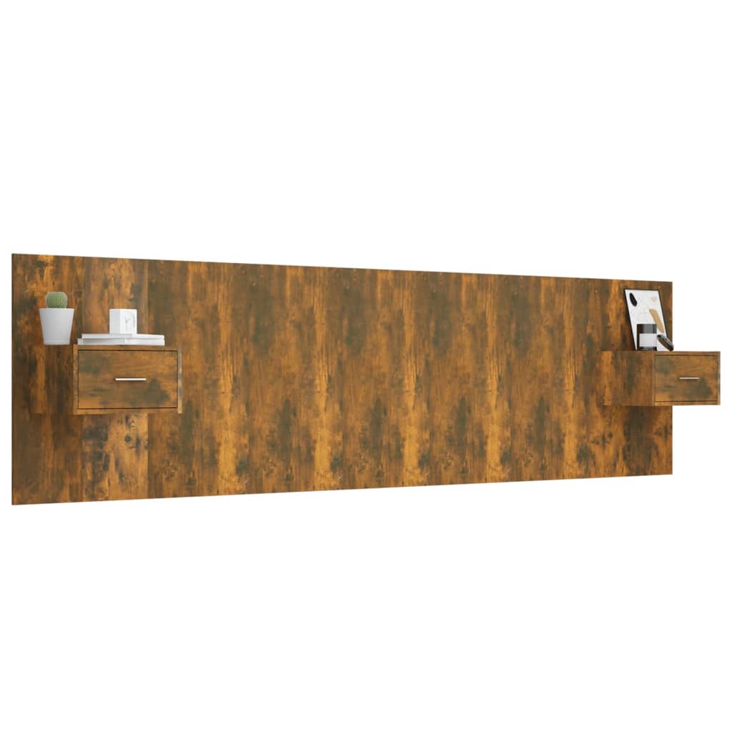 Tête de lit avec armoires Chêne fumé Bois d'ingénierie - XIOS