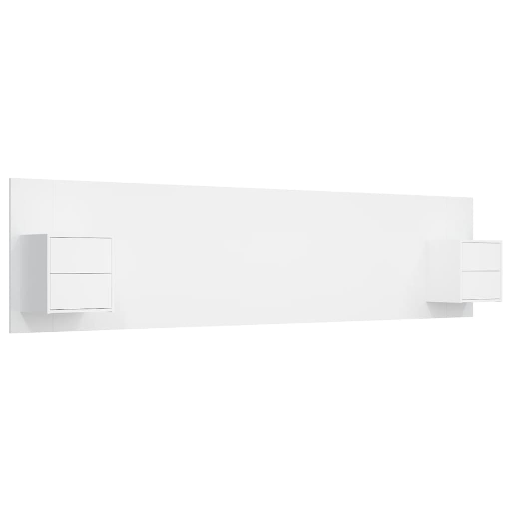 Tête de lit avec armoires Blanc Bois d'ingénierie - XIOS