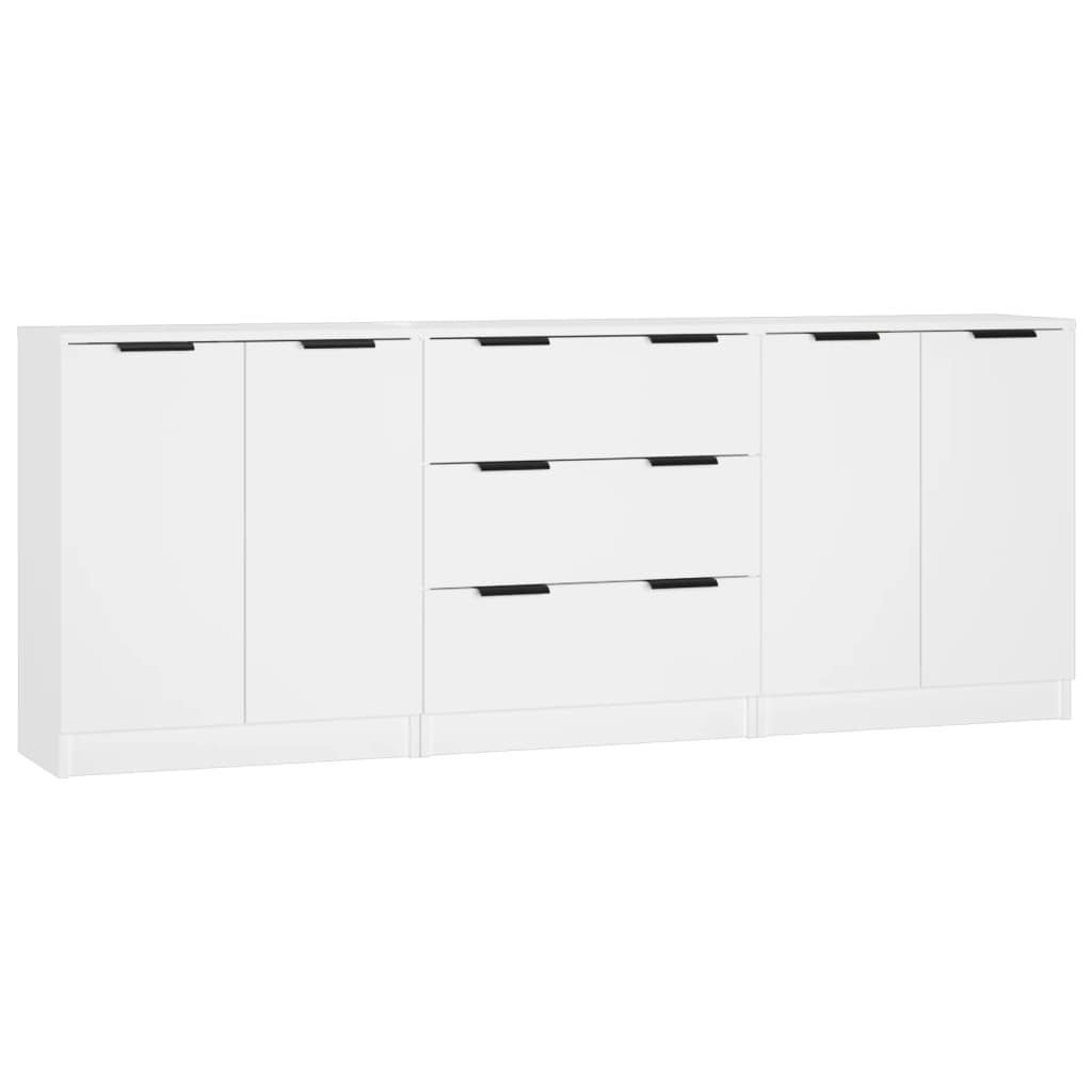 Buffets 3 pcs Blanc Bois d'ingénierie - XIOS