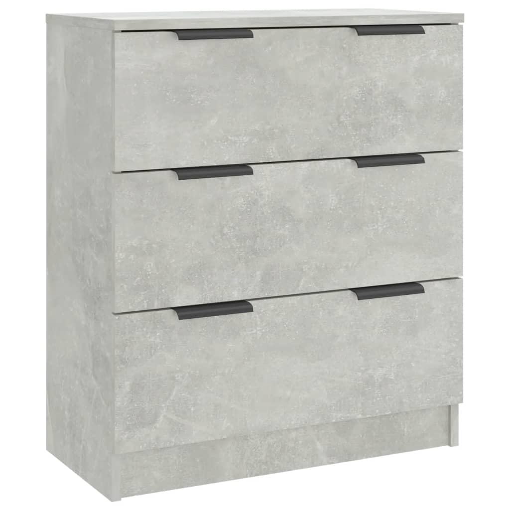 Buffets 3 pcs gris béton bois d'ingénierie - XIOS