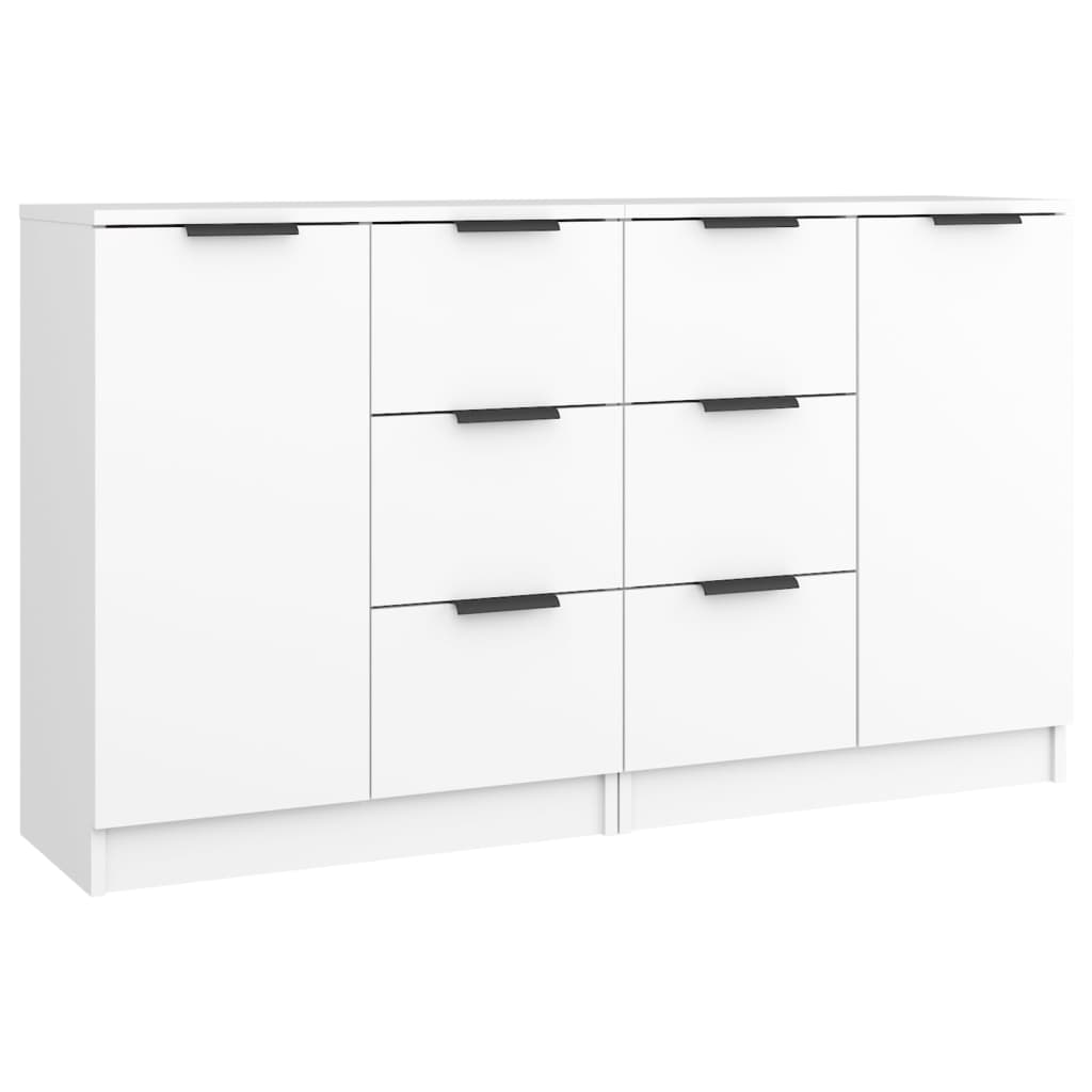 Buffets 2 pcs blanc 60x30x70 cm Bois d'ingénierie - XIOS