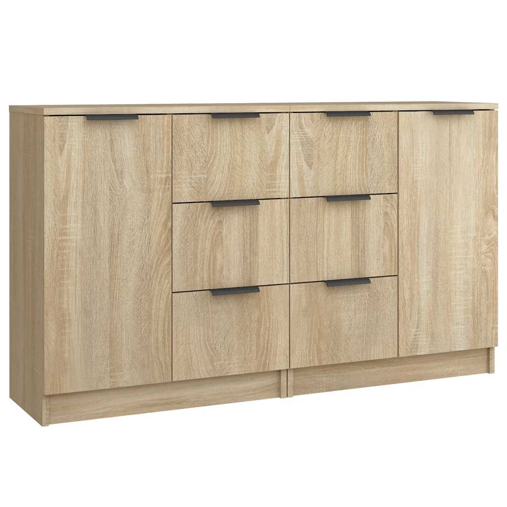 Buffets 2 pcs Chêne sonoma 60x30x70 cm Bois d'ingénierie - XIOS