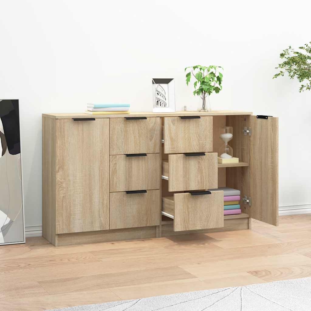 Buffets 2 pcs Chêne sonoma 60x30x70 cm Bois d'ingénierie - XIOS
