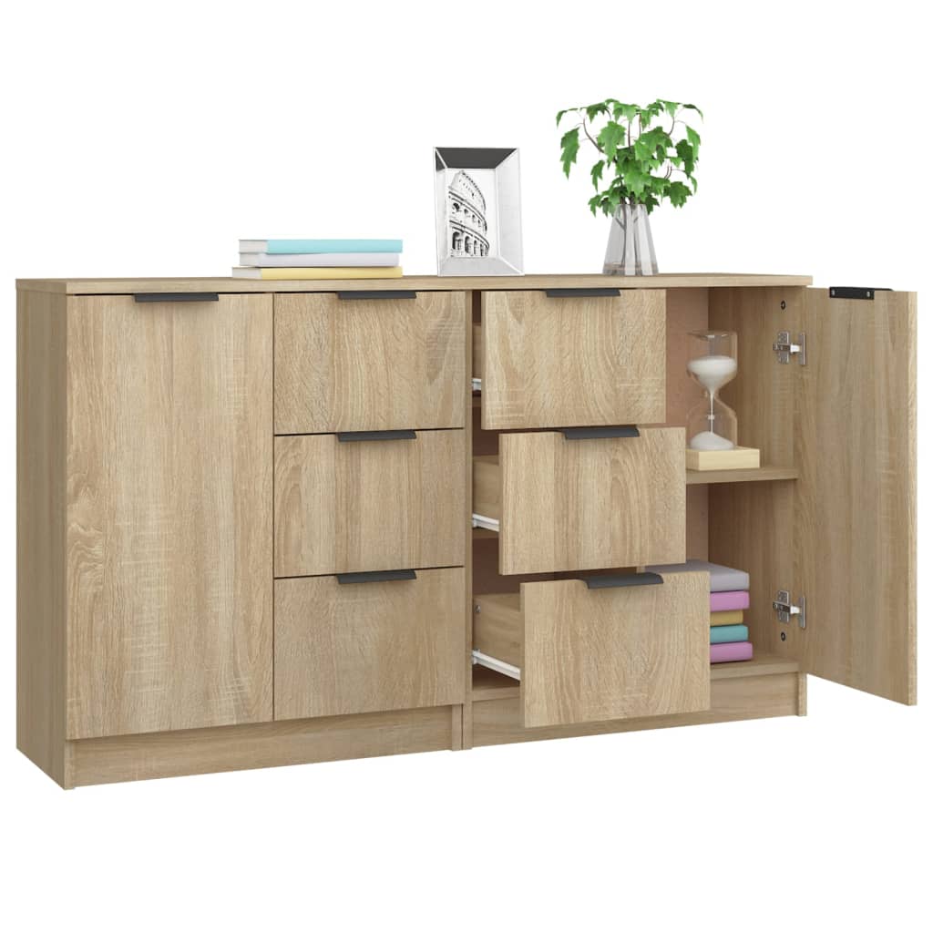 Buffets 2 pcs Chêne sonoma 60x30x70 cm Bois d'ingénierie - XIOS