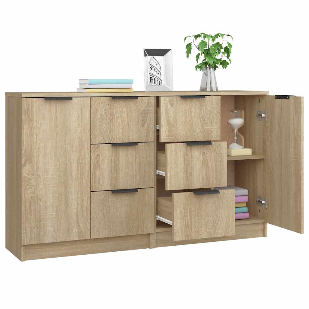 Buffets 2 pcs Chêne sonoma 60x30x70 cm Bois d'ingénierie - XIOS