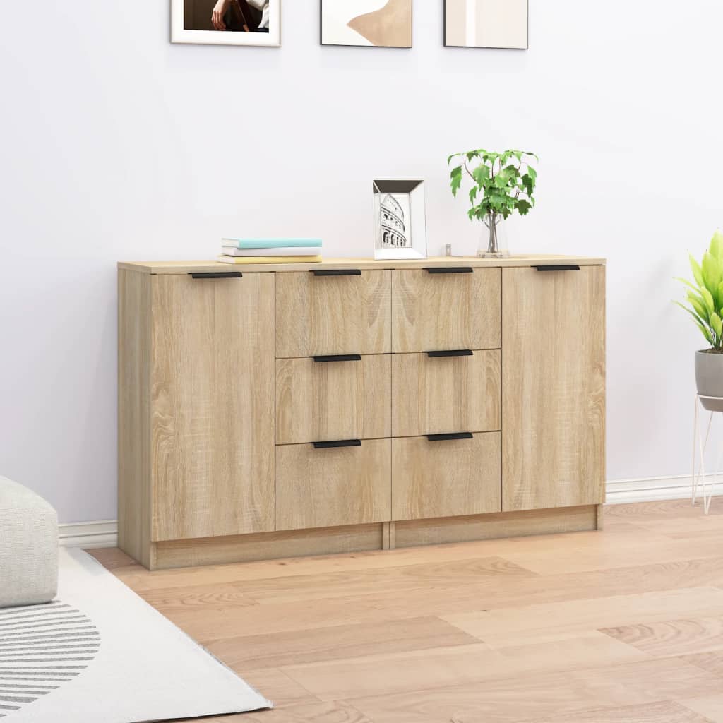 Buffets 2 pcs Chêne sonoma 60x30x70 cm Bois d'ingénierie - XIOS