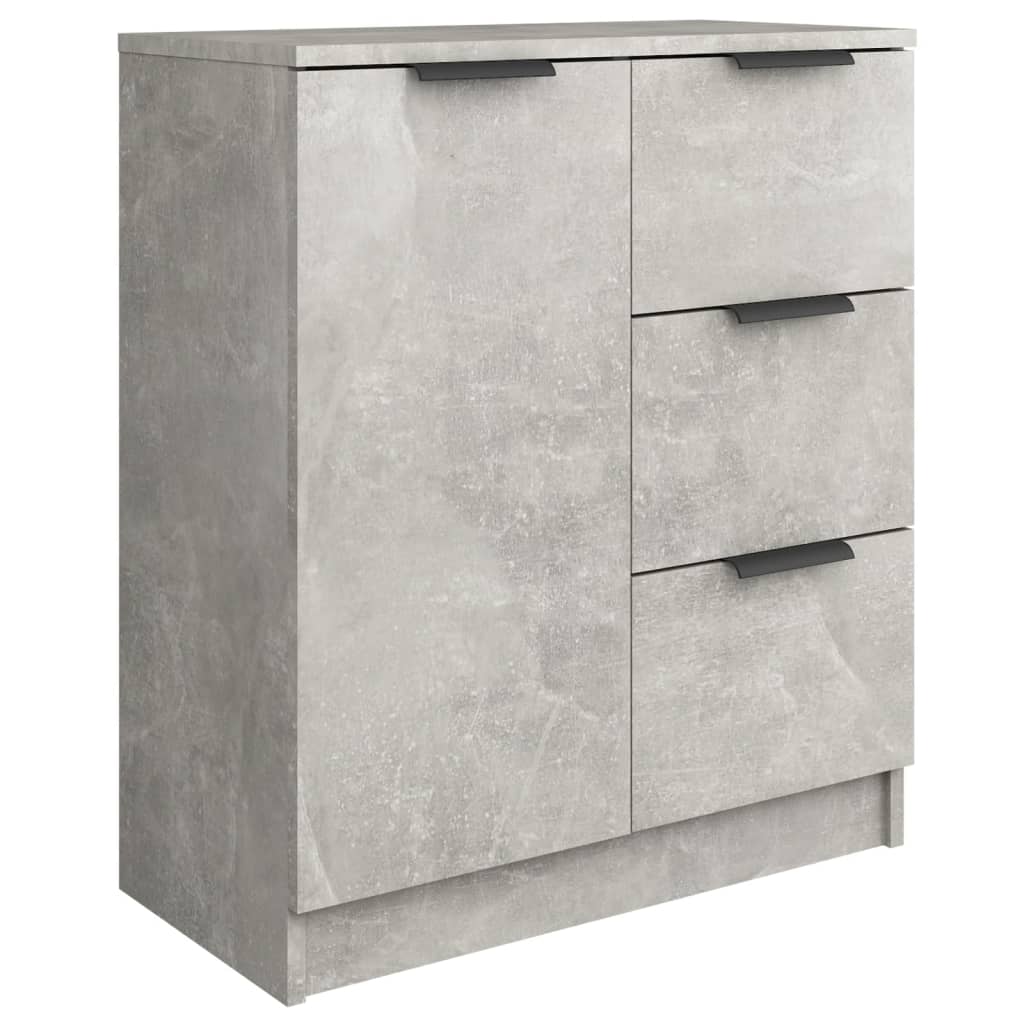 Buffets 2 pcs Gris béton 60x30x70 cm Bois d'ingénierie - XIOS
