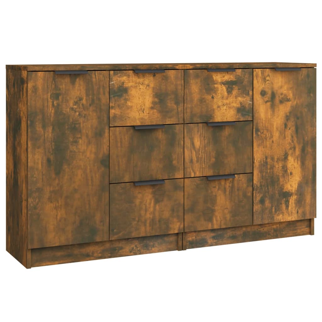 Buffets 2 pcs Chêne fumé 60x30x70 cm Bois d'ingénierie - XIOS